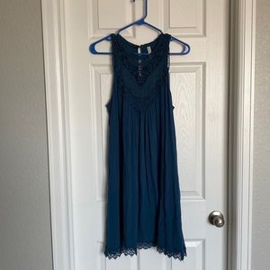 Womens Blue Lace Dress
